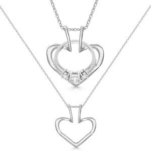 Ring Holder Necklace - Stainless Steel Necklace with Silver Finish